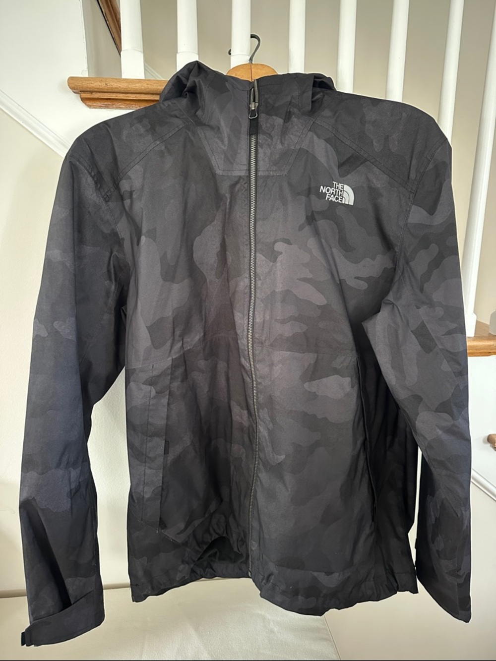 The North Face Men’s Black Camo Hooded Jacket Shell